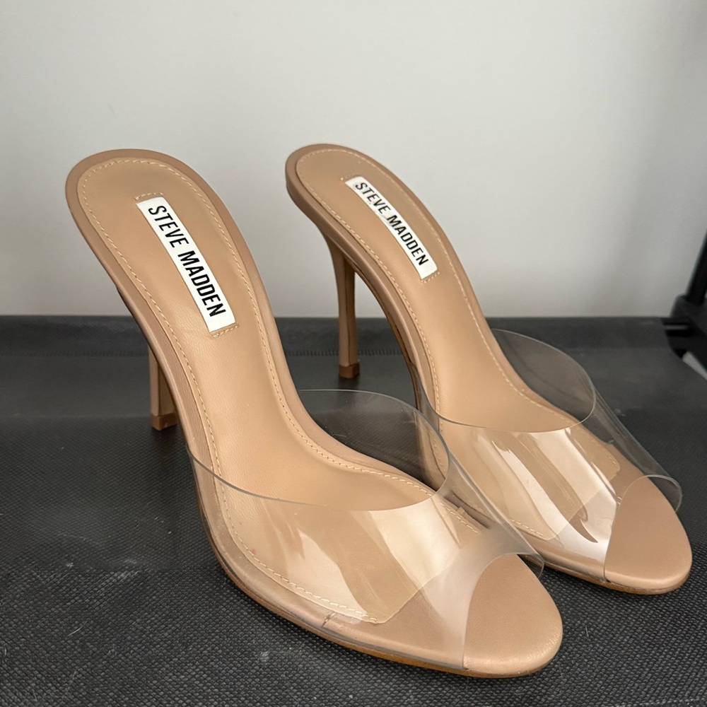Steve Madden Nude and Clear Heels for Women